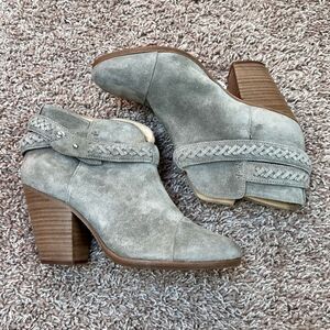 Rag & Bone Harrow Booties in Cemento Suede